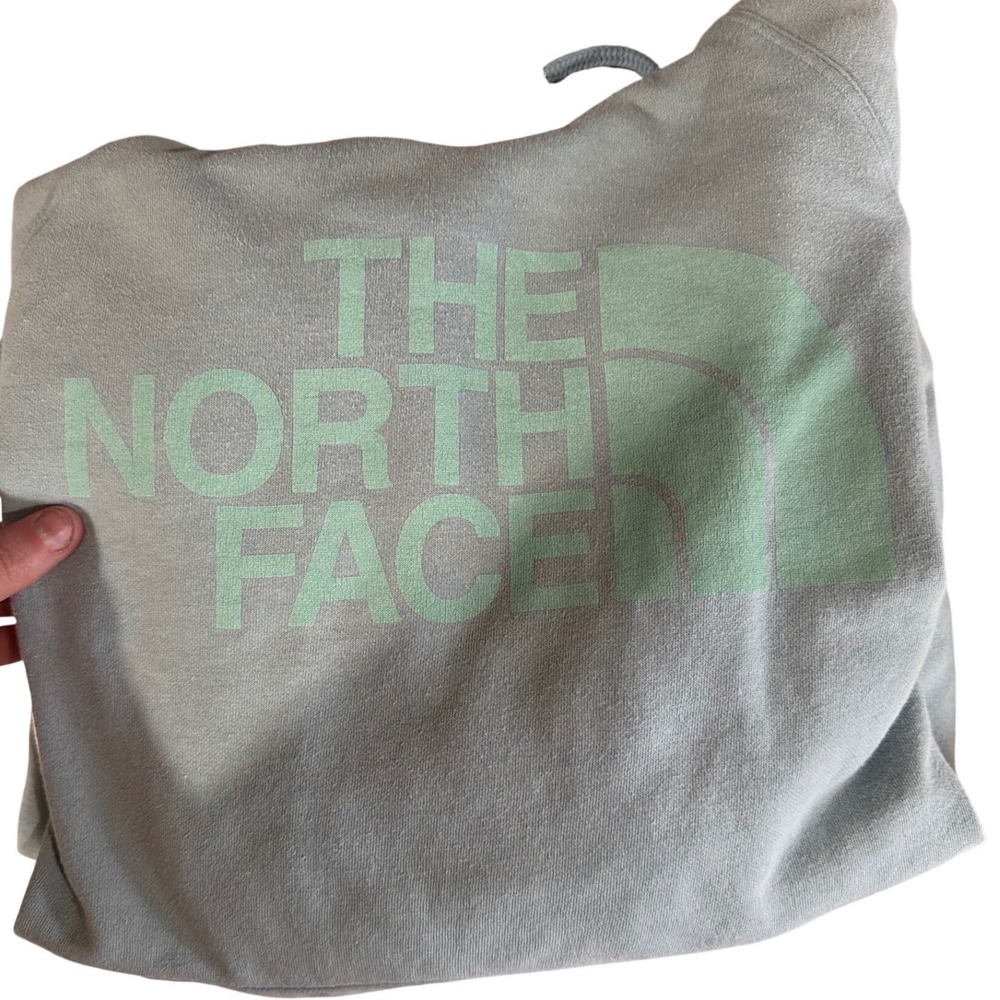 The‎ North Face Womens Pullover Hoodie Light Blue Mint Green Logo Small Raglan